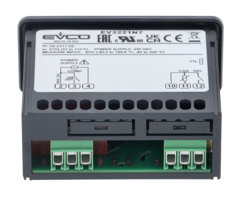 CONTROLLORE TERMOSTATO EVCO EV3221N7VRH