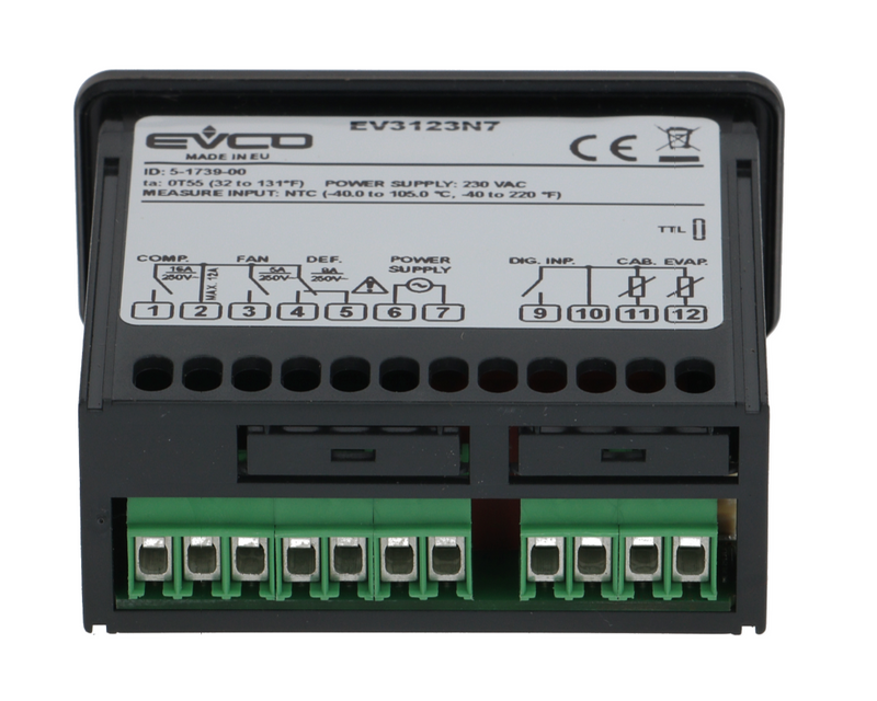 CONTROLLORE TERMOSTATO EVCO EV3123N7VRH